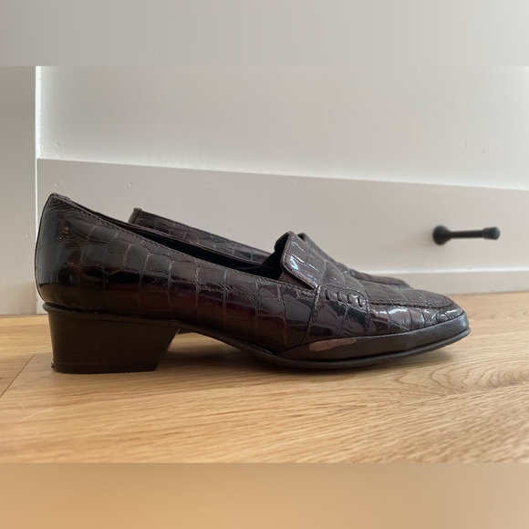 Crocodile leather vintage loafers - Picture 6 of 7
